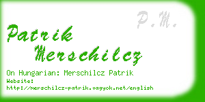 patrik merschilcz business card